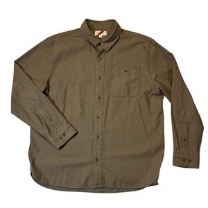 Best Made Co. Mens 2XL XXL brown solid wool blend portugese flannel button up